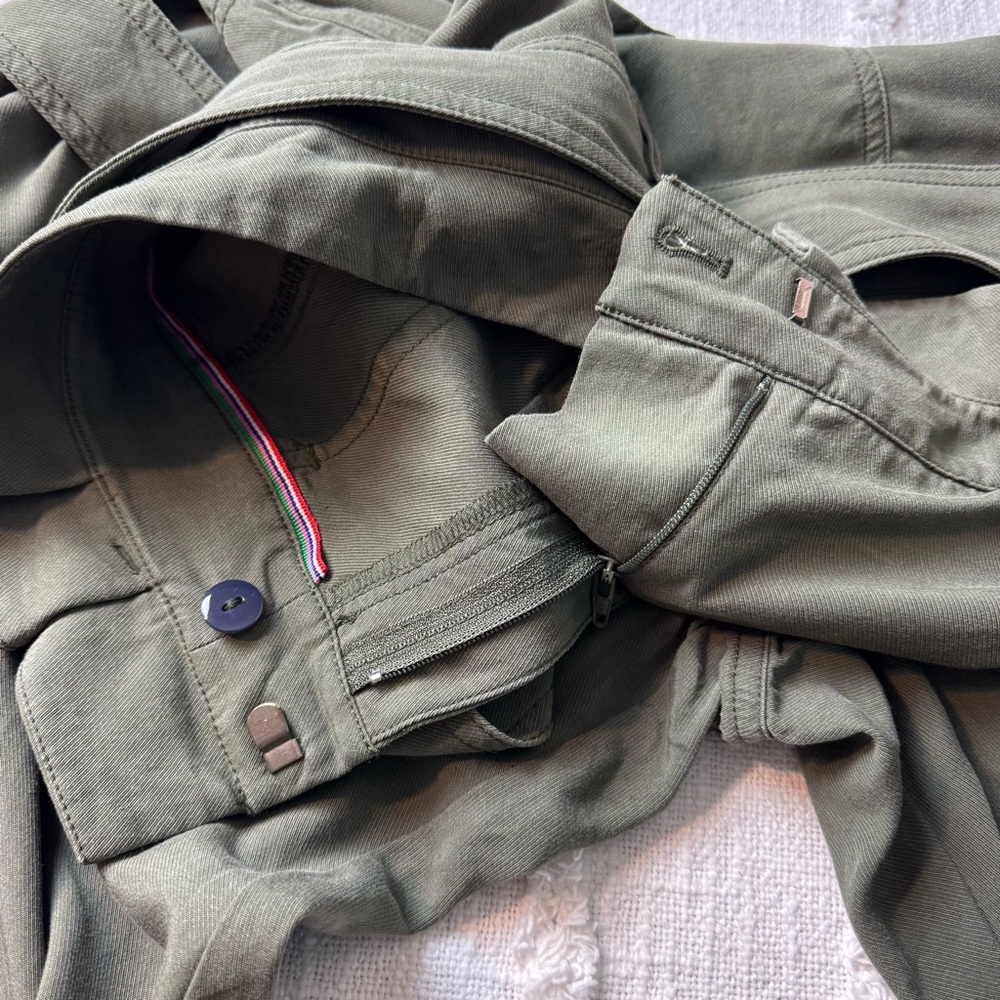 Boden Paperbag Utility Jogger Bottom Pant Women's Size 12 R Olive Green Lyocell - Picture 3 of 9
